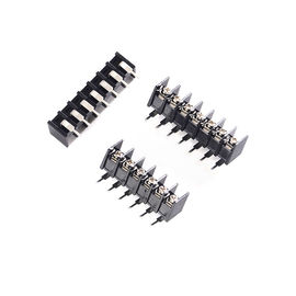 7.62mm Pitch Right Angel Barrier Panel Mount Terminal Block Customized Pins