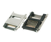 Tipo conector del tirón del micro tarjeta SD del TF 1,8 milímetros de la altura de resistencia de contacto 100 MΩ máximos