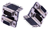 Dos conector macho de las filas Db9, tipo material de 9 Pin D del conector macho PBT