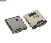 Metal el conector de tarjeta micro de Sim del tirón, ms/corriente clasificada zócalo 0,5 A de la tarjeta de memoria
