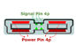 Signal And Power Supply 4S4P - Male Block 50A Customized Pins Available