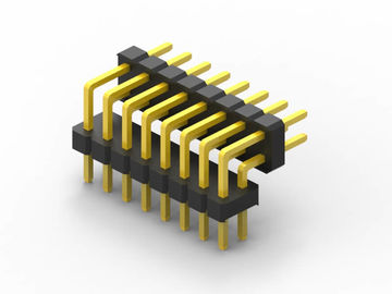 Conector de pines de ángulo recto de PCB, conector de cabeza de pines duradero de 20 pines