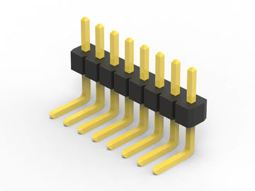 Cabecera de alfiler largo, fila única, conector de cabecera de ángulo derecho cuadrado