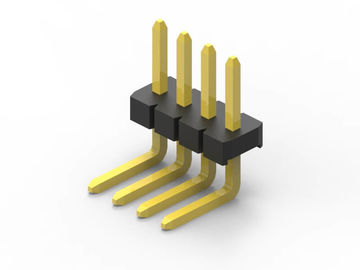 Conector de encabezado de alfiler masculino de ángulo recto 1.27 mm Pitch 2 pines a 80 pines