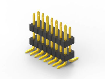 Conector de encabezado de pin masculino SMT de doble fila 1.0 Pitch con tapa Resiste la tensión 500V