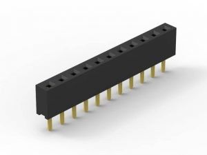 Una fila de conector femenino de 40 pines, conector cuadrado de plástico de conector femenino