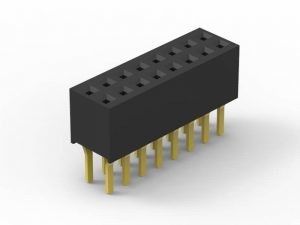 Conector de cabecera femenina recta 1.27mm Pitch a través del agujero para la placa base
