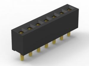 Conectores de placa de PCB femenino de fila única, 1 - 50 PIN Conectores de placa de circuito de dígitos