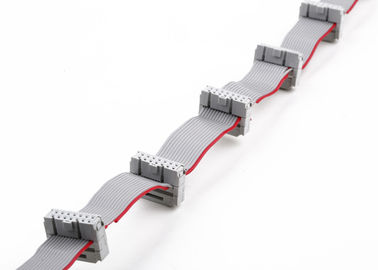 FCC 16 Pins Flat Ribbon Cable Assembly con conector de 2,54 mm de IDC con material RoHS