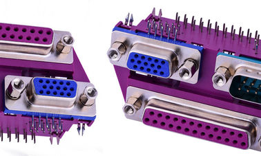 Ángulo derecho 25 pin conector tipo D, 90 grados enchufe en 9 pin conector tipo D femenino