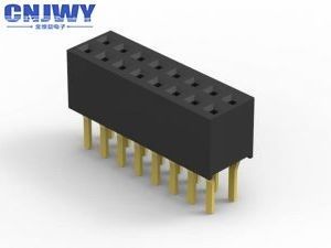 Conector de cabecera femenina recta 1.27mm Pitch a través del agujero para la placa base