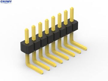 Cabecera de alfiler largo, fila única, conector de cabecera de ángulo derecho cuadrado
