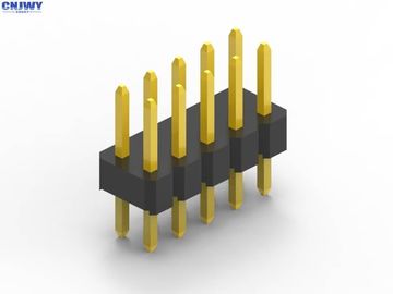 DIP Conector de encabezado de alfiler masculino de 2 mm de altura de doble fila de material de contacto de latón
