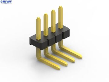 Conector de encabezado de alfiler masculino de ángulo recto 1.27 mm Pitch 2 pines a 80 pines