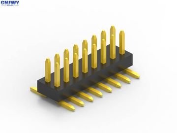 Material de contacto de aleación de cobre de 14 pines con conector de cabeza de pin masculino SMD de doble fila