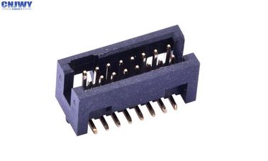 1.27 mm PCB 14 Pin Caja de encabezado Conector Superficie montaje de nylon 6T Negro