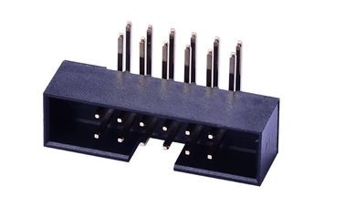 Conector de encabezado de caja en ángulo recto 2 * 6 Pin PA6T Alturas 4,8 mm Cantidad de corriente 2.0AMP