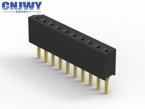 Conector de encabezado de PCB femenino negro 1.27mm Pitch LCP Material H = 2.1mm