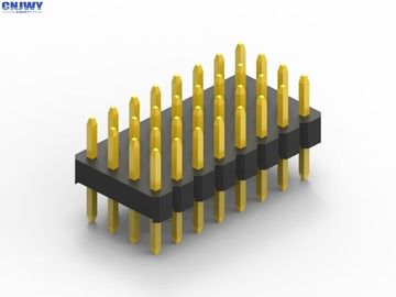 Conector de encabezado de PCB 5U de tres filas Tipo DIP Oro Flash Negro aislamiento