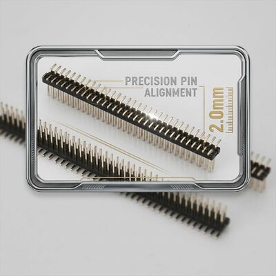 Conector de encabezado de pin masculino de doble fila de apilamiento elevado de 2,54 mm de altura extendida de la placa de PCB