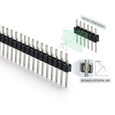 Punto fino 1.27mm Dual Row SMT Conector de encabezado de alfiler masculino Diseño de montaje de superficie de PCB compacto