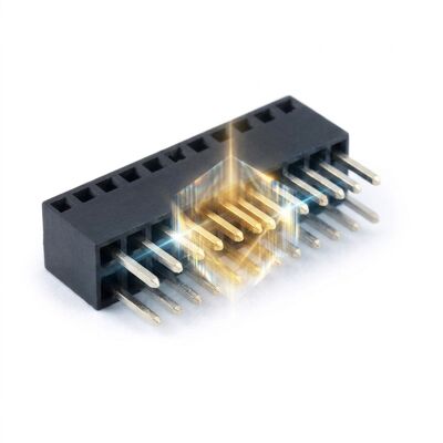 Zócalo hembra del PWB del poder del conector del jefe del contacto dual de gran intensidad 5A de la echada de 2,54m m