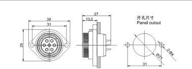 IP68 Conector de conexión de cable de soldadura resistente al agua GM2113 con brida 5 - 10 AWG