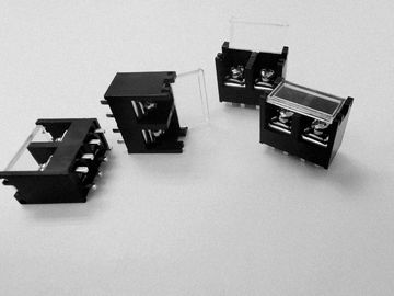 Conector de bloque de terminales de barrera negra de 11 mm Pitch 2 Posiciones para el equipo de alimentación
