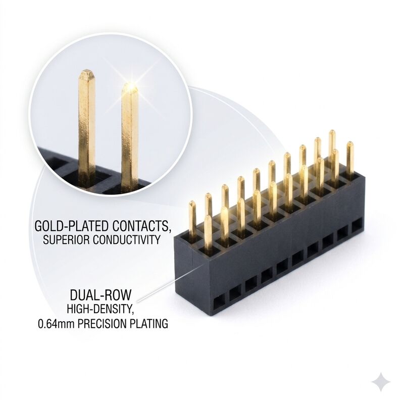 fila dual 2x30P del conector hembra del jefe del entresuelo de la echada de la multa de la echada de 0.8m m que apila el zócalo del PWB